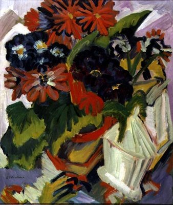 Kytice s cukřenka od Ernst Ludwig Kirchner