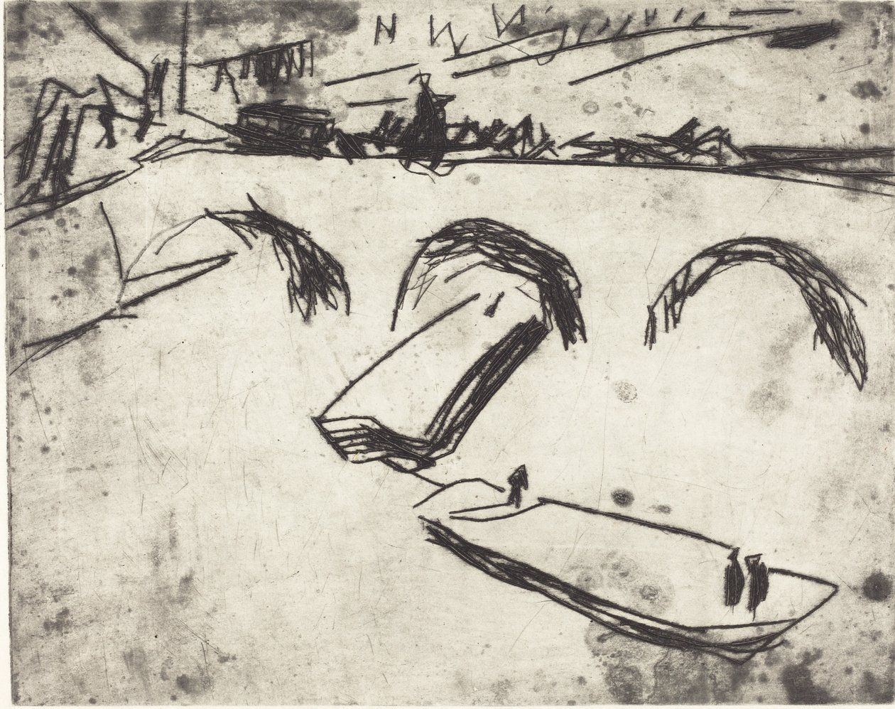 Most na nábřeží korunního prince (Brucke am Kronprinzen Ufer) od Ernst Ludwig Kirchner