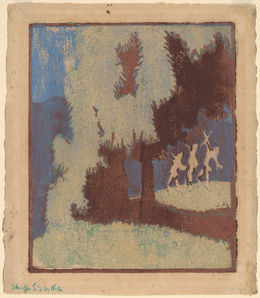 Kaštany v měsíčním světle od Ernst Ludwig Kirchner