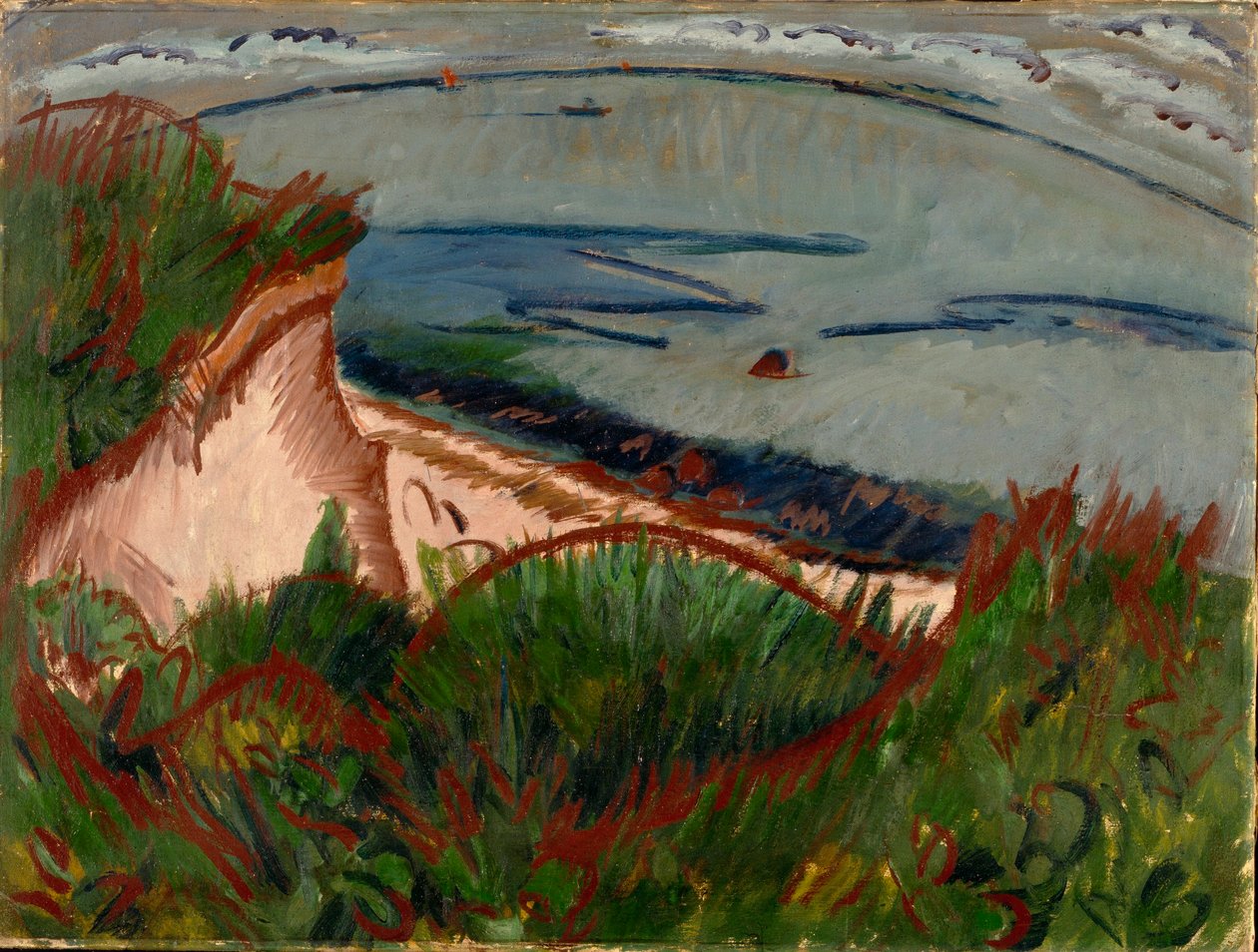 Pobřežní krajina na Fehmarnu od Ernst Ludwig Kirchner
