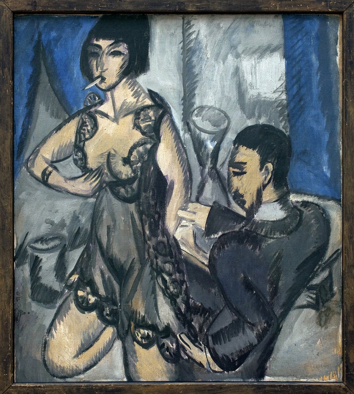 Pár v pokoji. Obraz Ernsta Ludwiga Kirchnera od Ernst Ludwig Kirchner