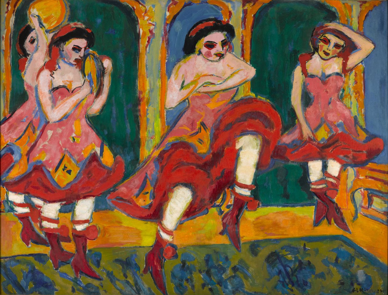 Tanečníci čardáše od Ernst Ludwig Kirchner