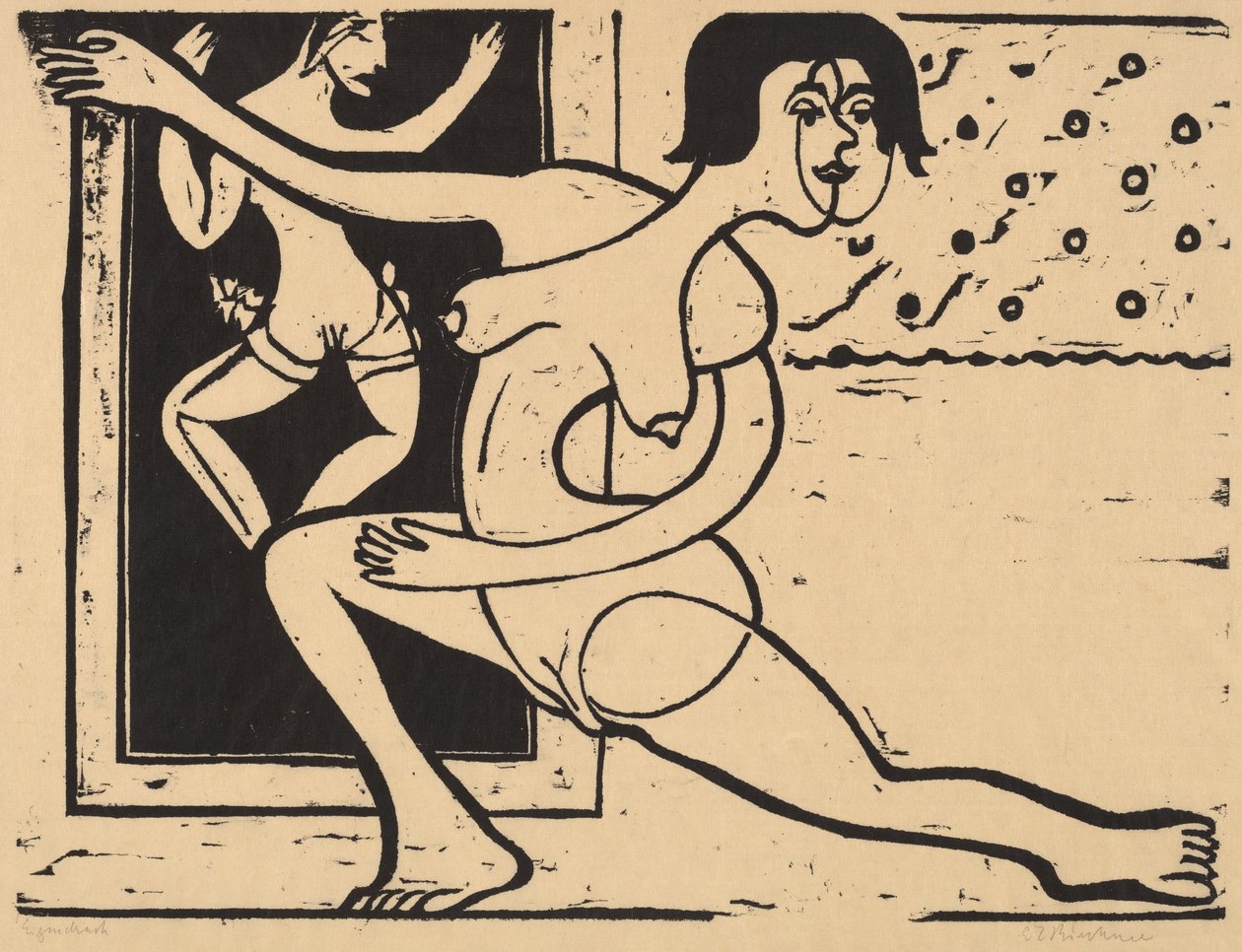 Cvičení tanečnice od Ernst Ludwig Kirchner