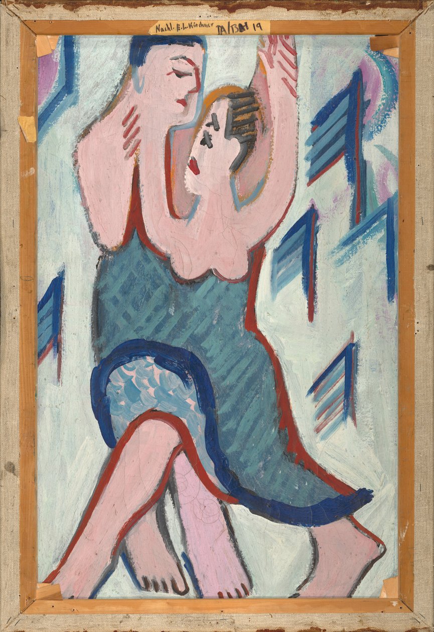 Taneční pár ve sněhu [reverse] od Ernst Ludwig Kirchner