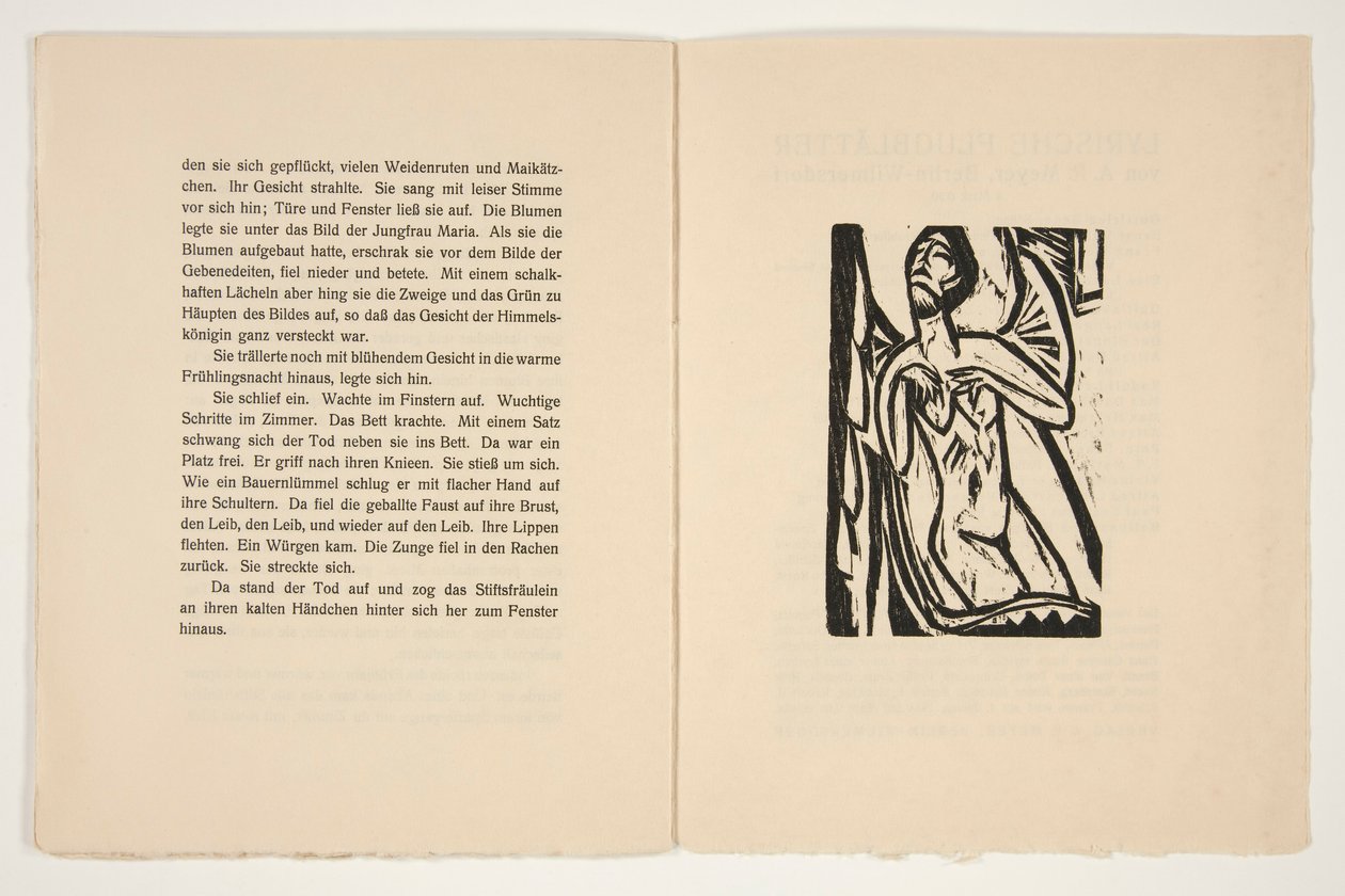 Kanonika a smrt. Ilustrace k románu Alfreda Doeblina od Ernst Ludwig Kirchner
