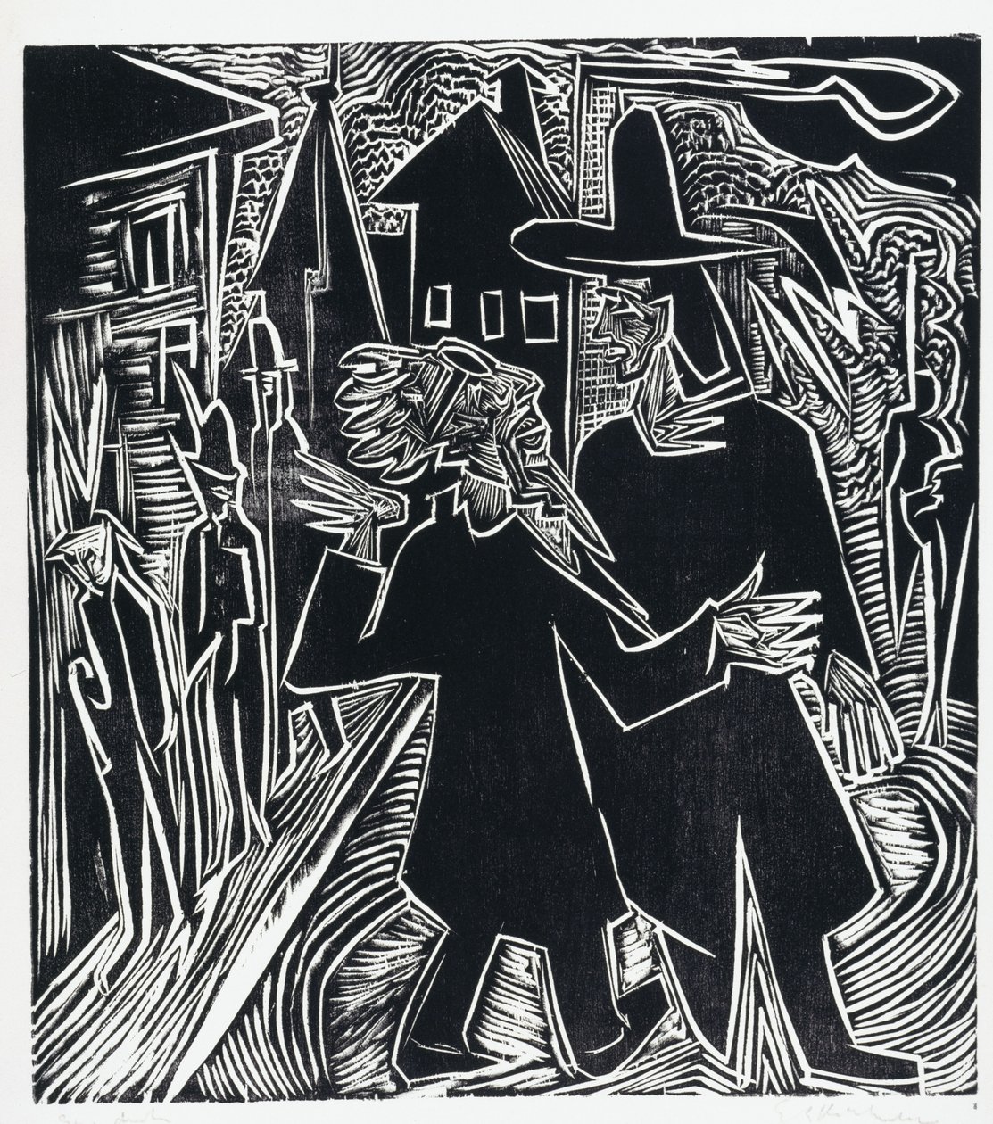 David a Absalom od Ernst Ludwig Kirchner