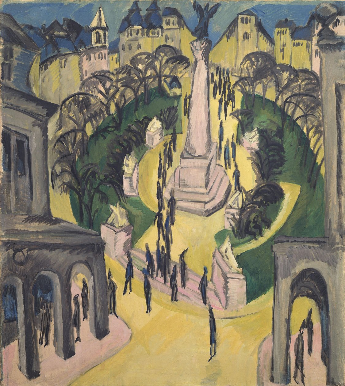 Náměstí Belle Alliance v Berlíně od Ernst Ludwig Kirchner