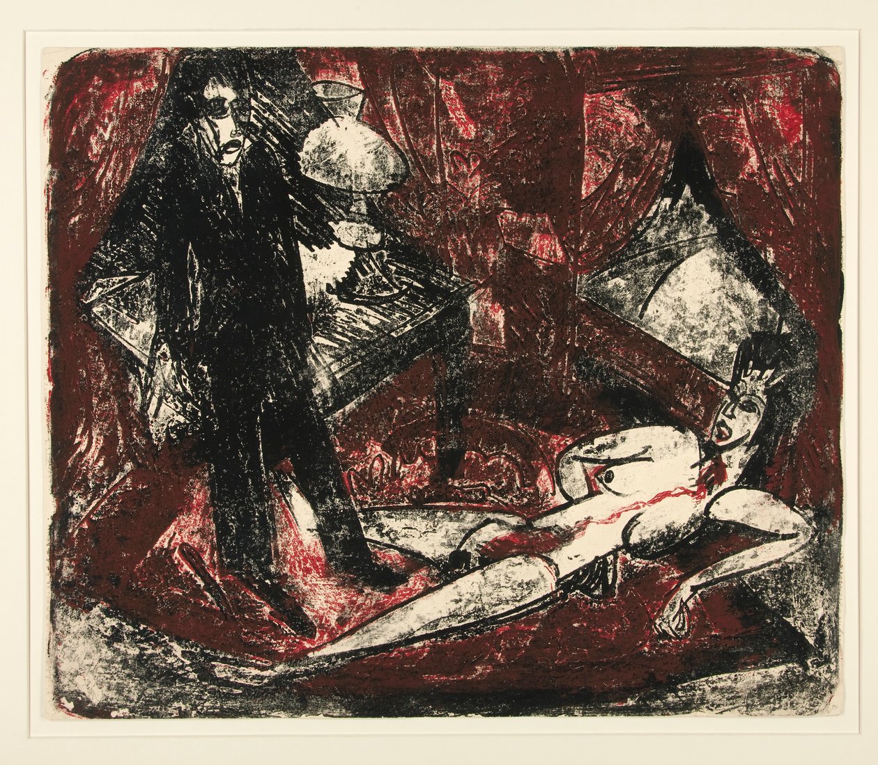 Der Moerder (Vrah), ilustrace pro Zola od Ernst Ludwig Kirchner