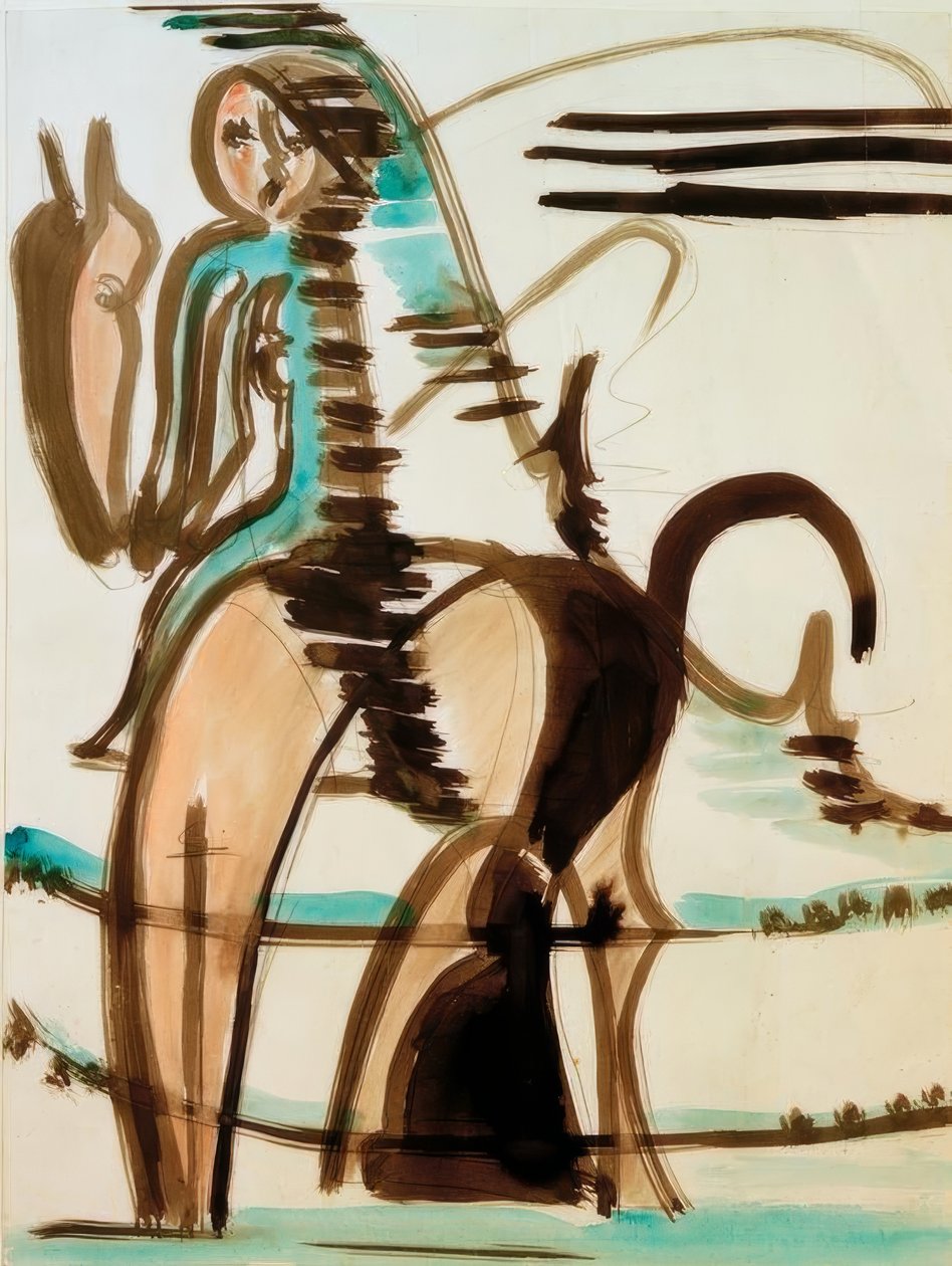 Jezdec (1. větší verze) od Ernst Ludwig Kirchner