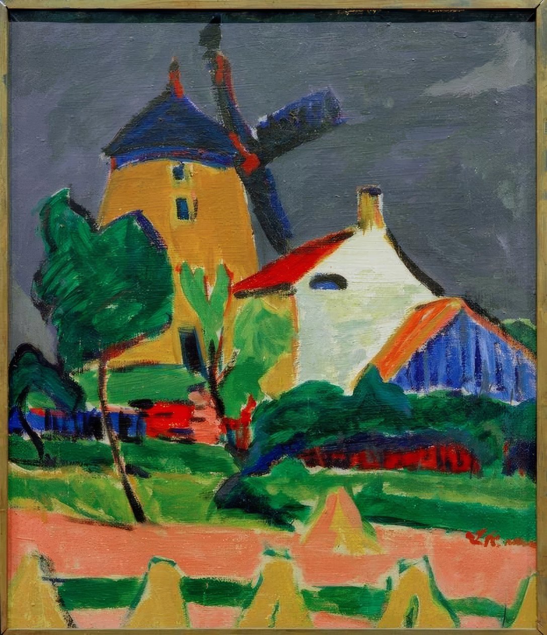 Větrný mlýn u Moritzburgu od Ernst Ludwig Kirchner