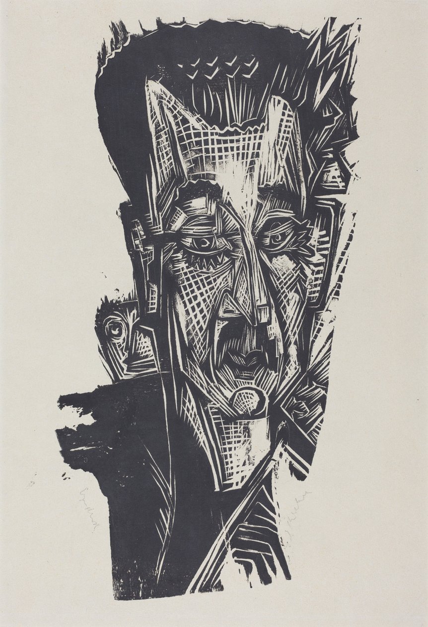Dr. Ludwig Binswanger (studie hlavy Dr. Ludwiga Binswangera) od Ernst Ludwig Kirchner