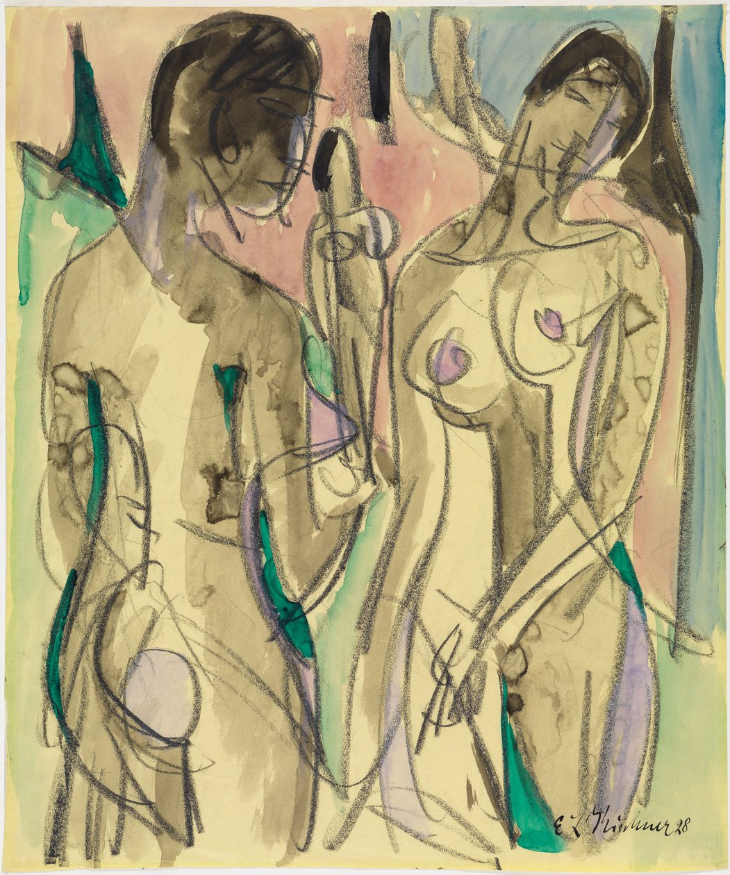 Tři dějství v lese od Ernst Ludwig Kirchner