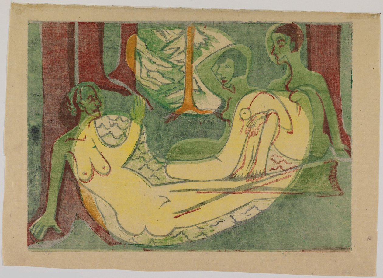 Tři dějství v lese od Ernst Ludwig Kirchner