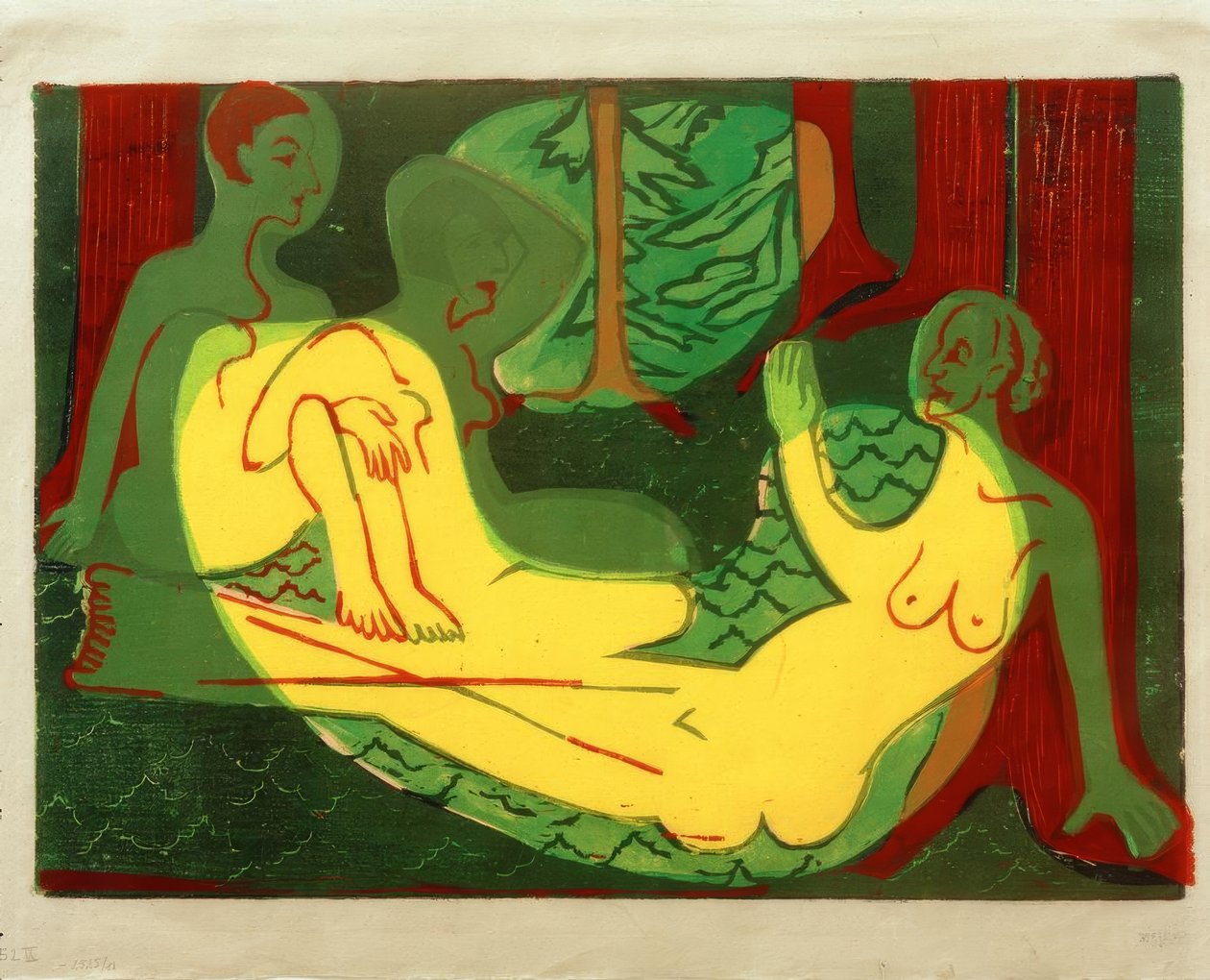 Tři dějství v lese od Ernst Ludwig Kirchner