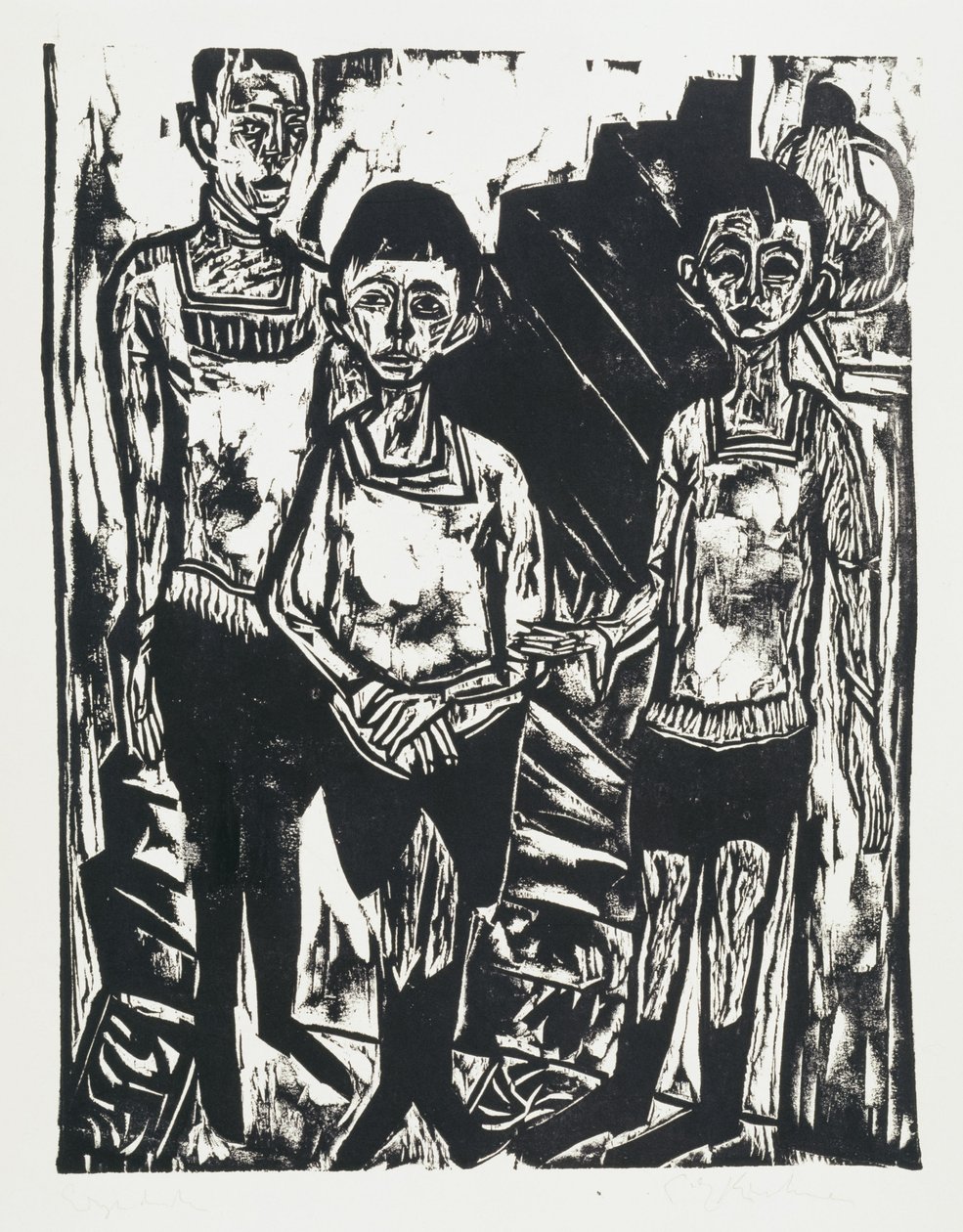 Tři chlapci (Fehrovi synové) od Ernst Ludwig Kirchner