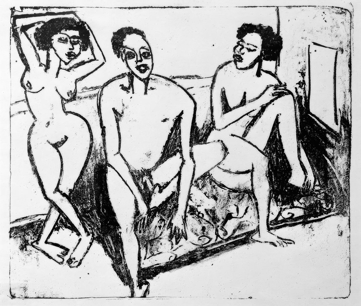 Tři černé akty od Ernst Ludwig Kirchner