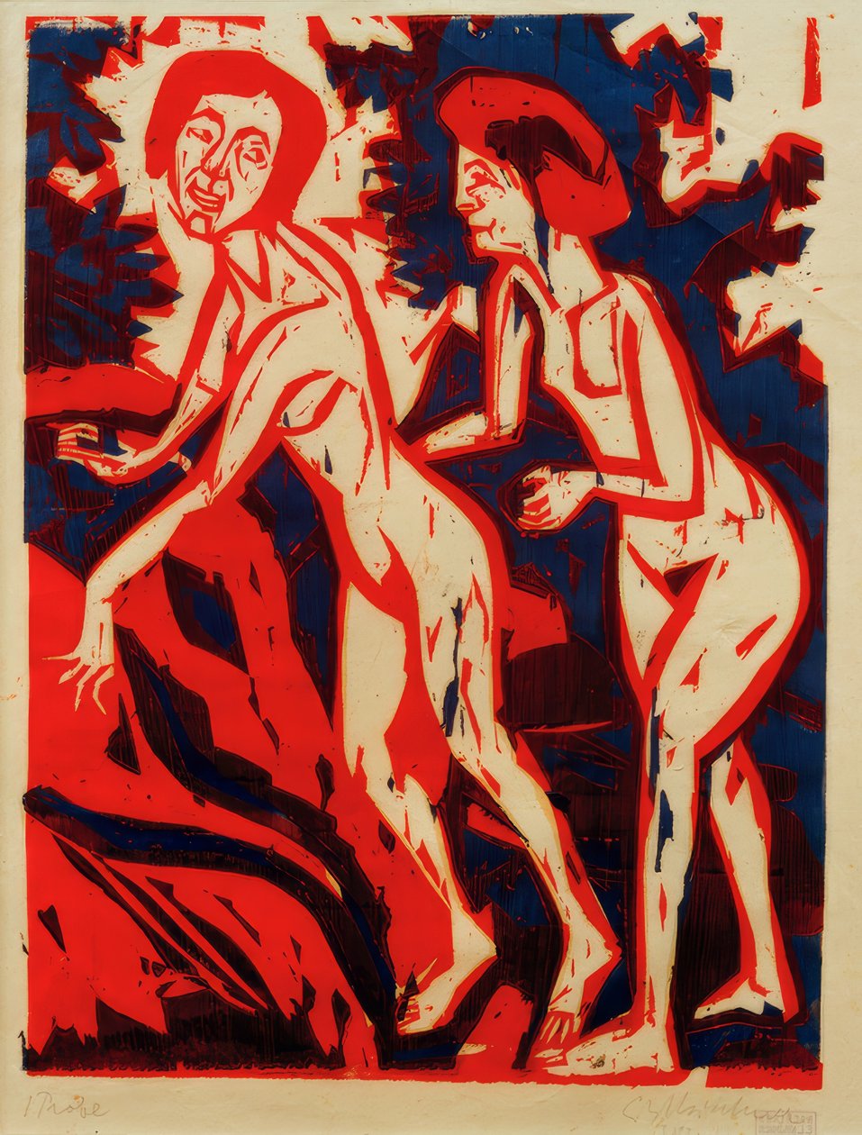 E.L. Kirchner, koupání od Ernst Ludwig Kirchner