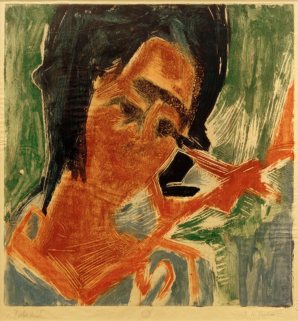 E.L. Kirchner, mladá dívka od Ernst Ludwig Kirchner