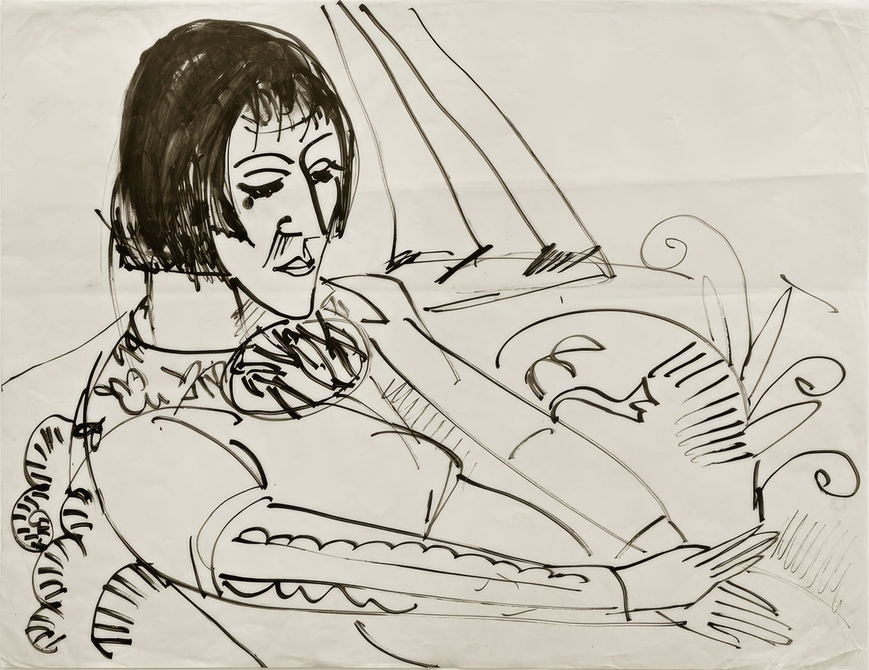 E.L. Kirchner, sedící žena (Erna) od Ernst Ludwig Kirchner
