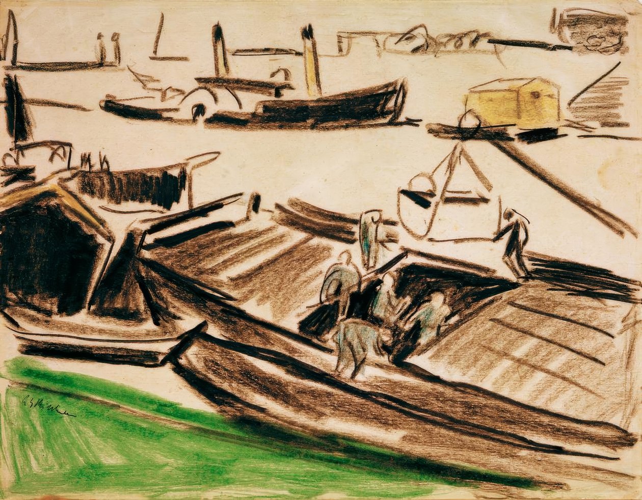 Elbzillen II od Ernst Ludwig Kirchner