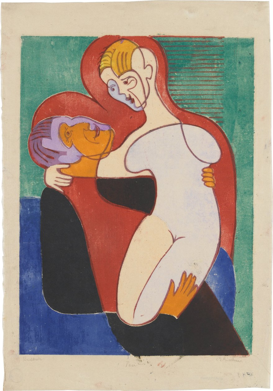 Elisabeth a Julius Hembusovi (Zamilovaný pár; Hembusovi) od Ernst Ludwig Kirchner