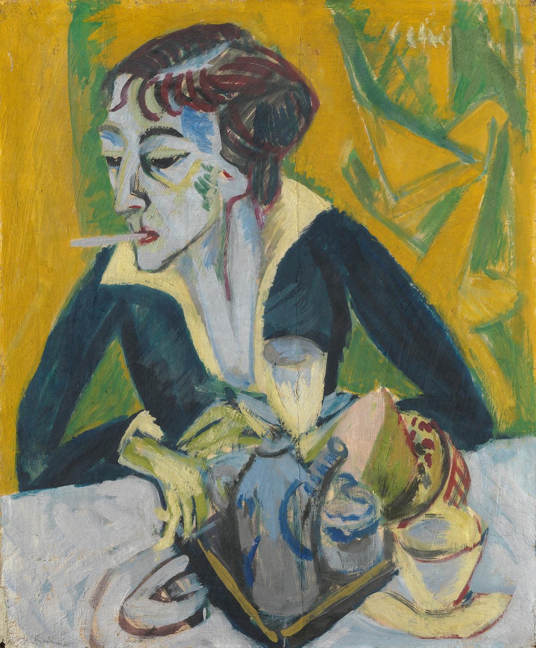 Erna s cigaretou od Ernst Ludwig Kirchner
