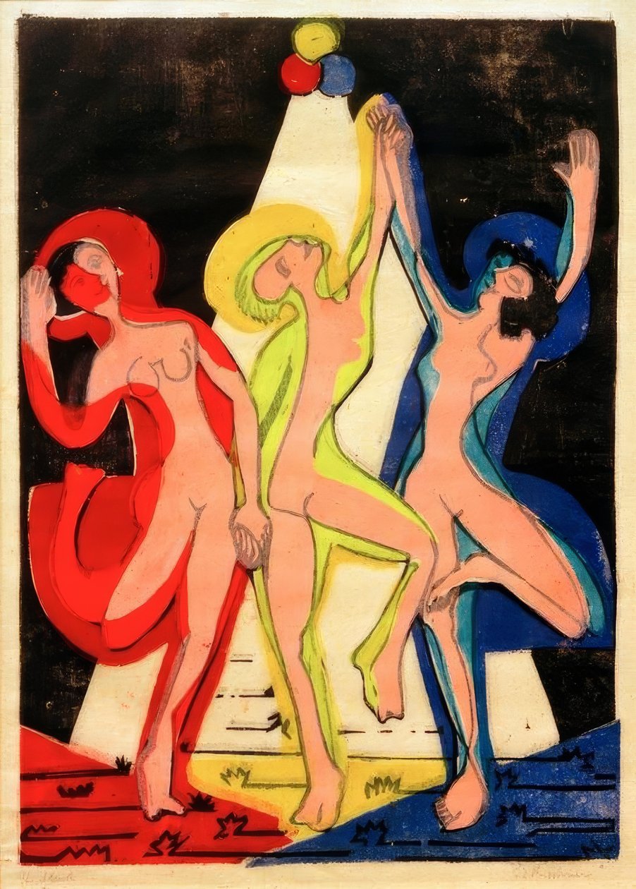 Barevný tanec od Ernst Ludwig Kirchner
