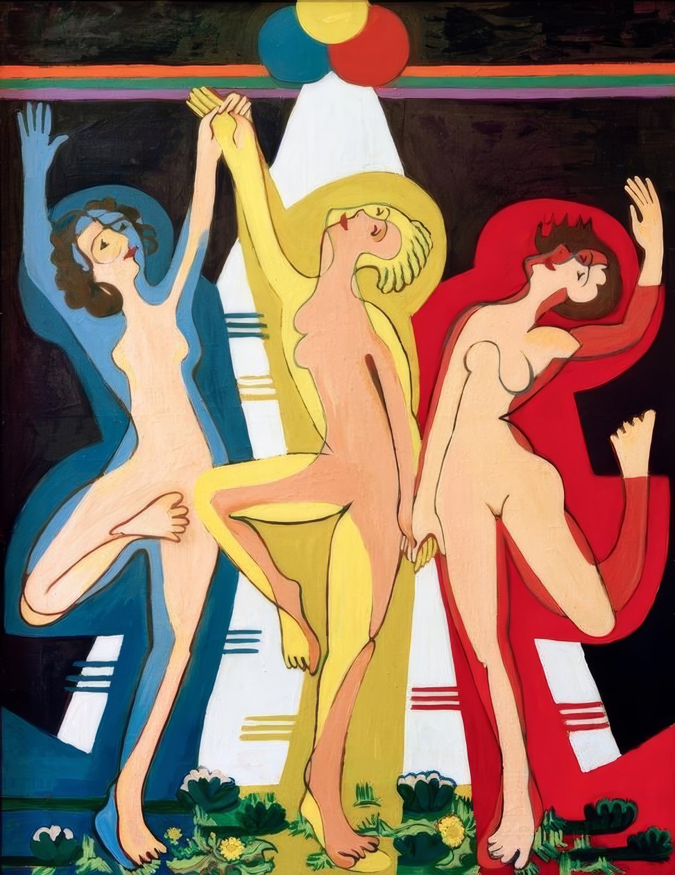 Barevný tanec II od Ernst Ludwig Kirchner