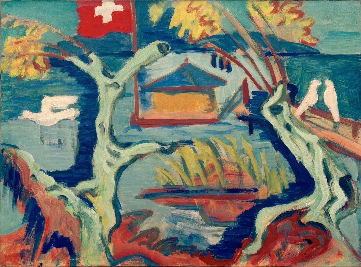 Rybářská chata u Bodamského jezera od Ernst Ludwig Kirchner