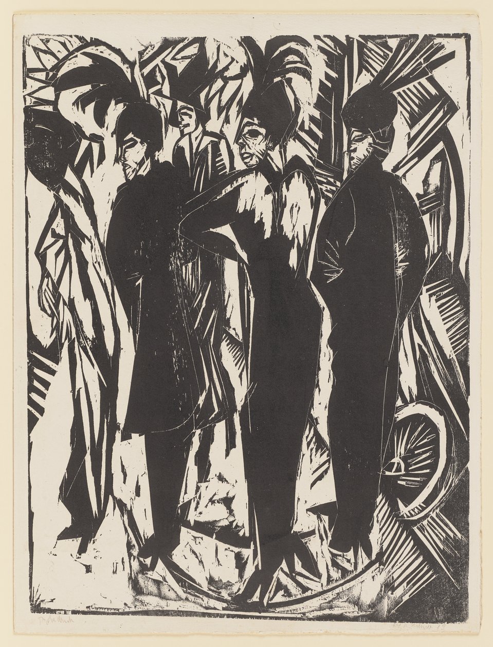 Pět kokot od Ernst Ludwig Kirchner