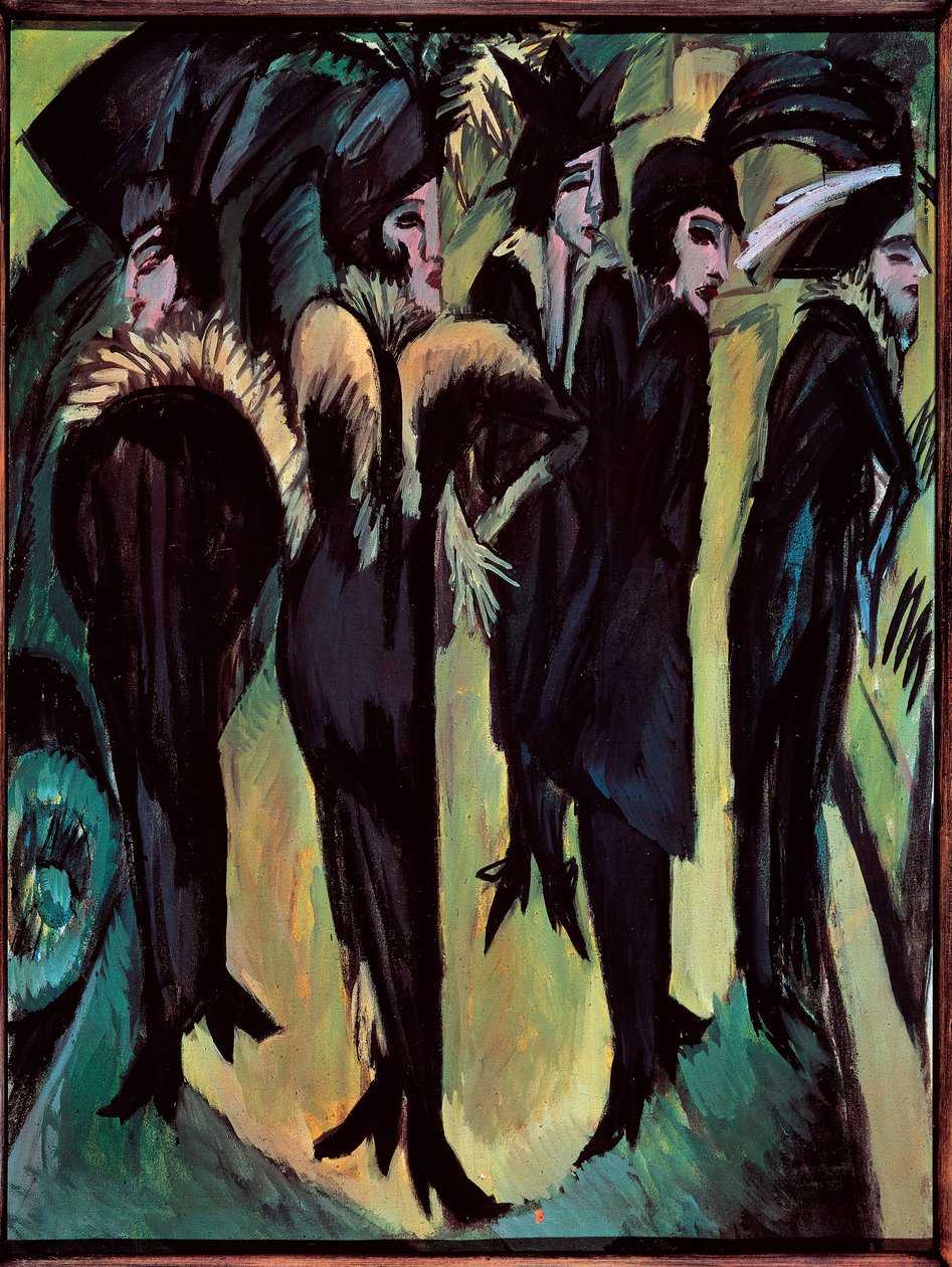 Pět žen na ulici od Ernst Ludwig Kirchner