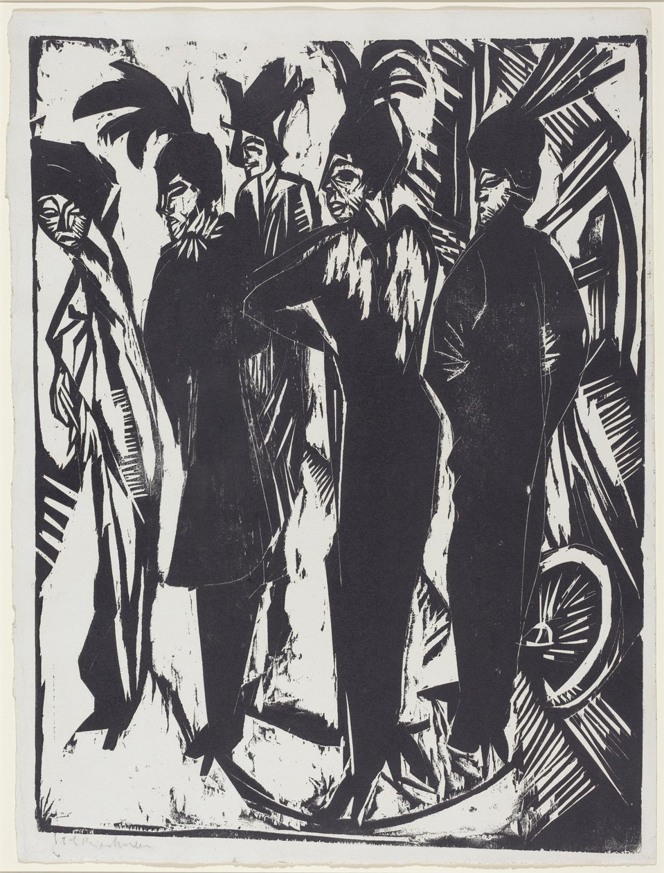 Pět žen na ulici od Ernst Ludwig Kirchner