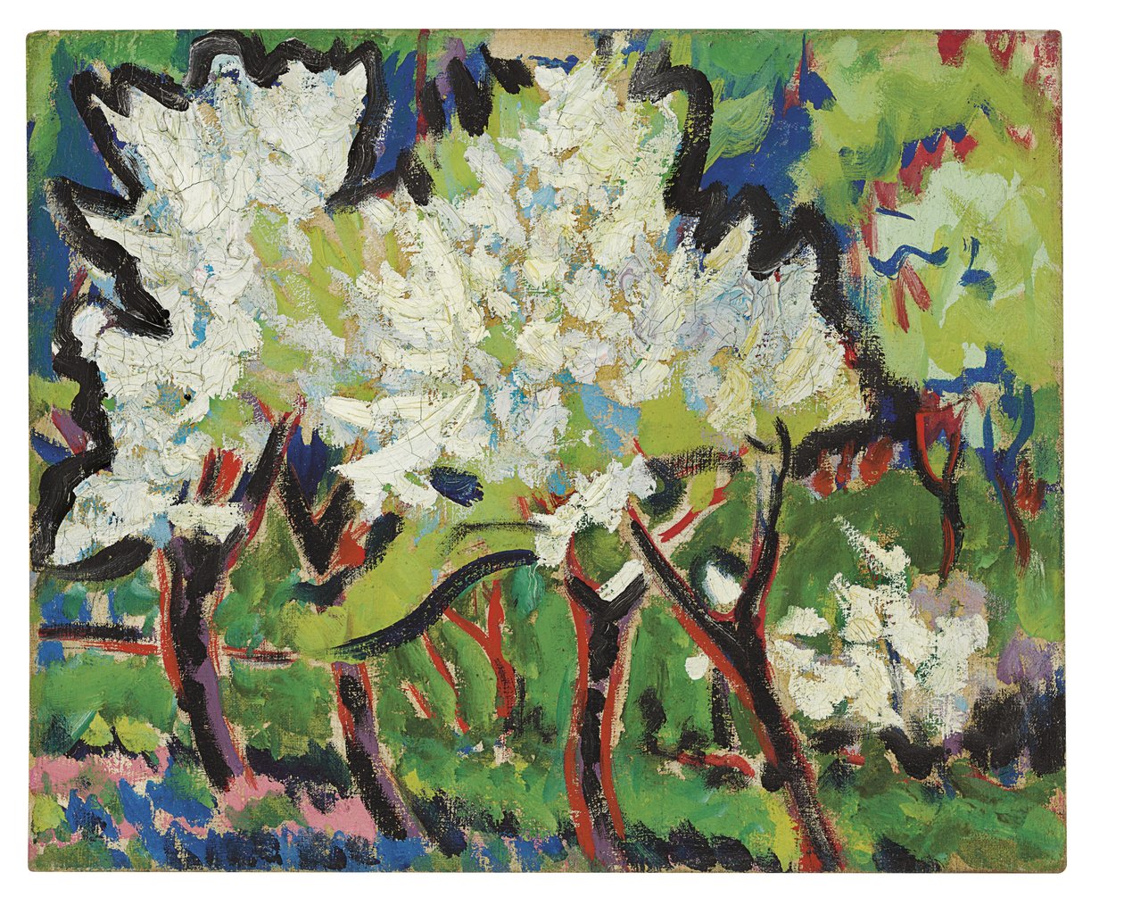 Kvetoucí stromy IV, 1909 od Ernst Ludwig Kirchner