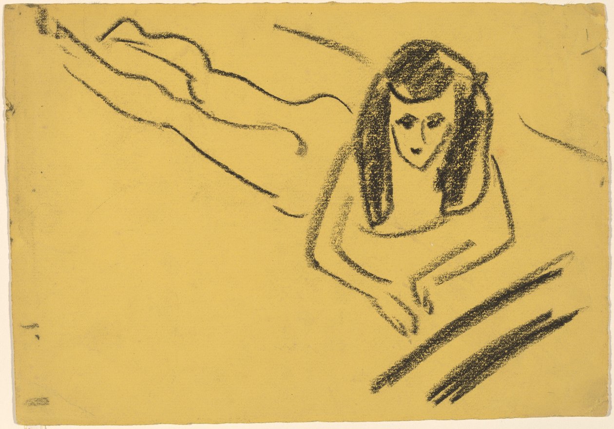 Fränzi ležící od Ernst Ludwig Kirchner