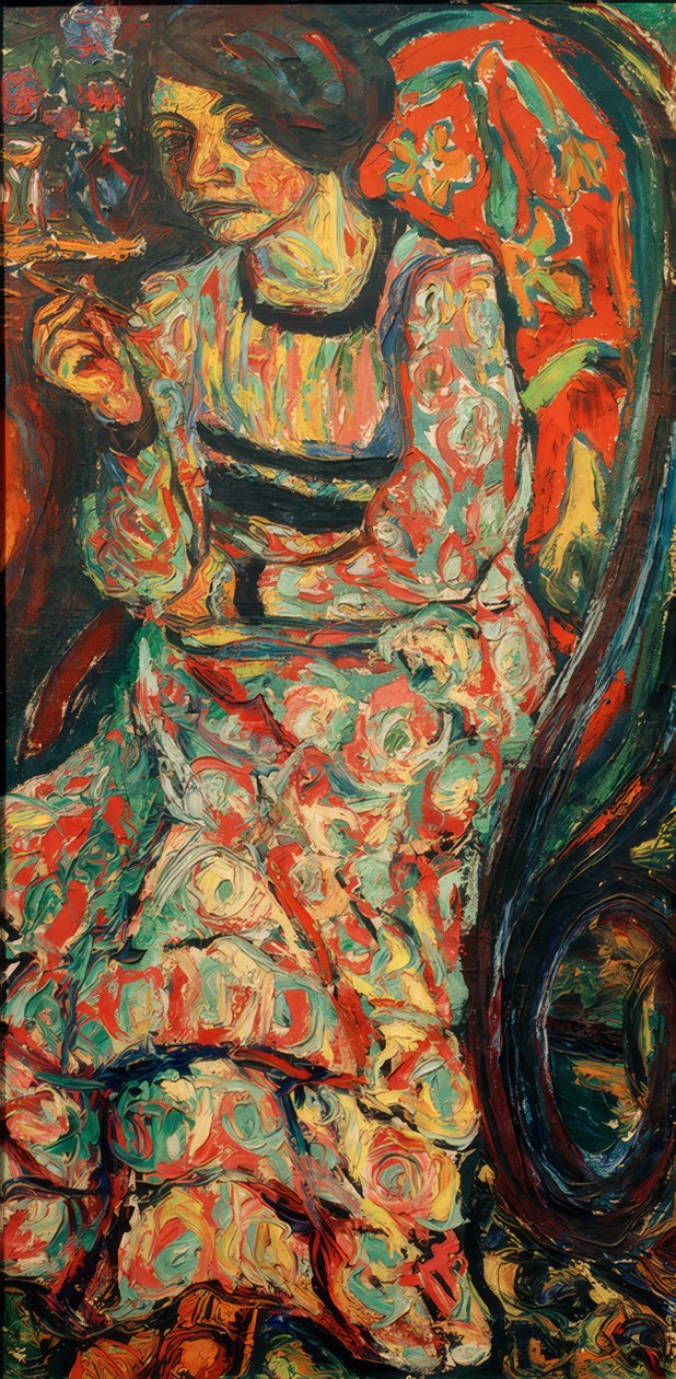 Žena v houpacím křesle (Emmi Frisch) od Ernst Ludwig Kirchner