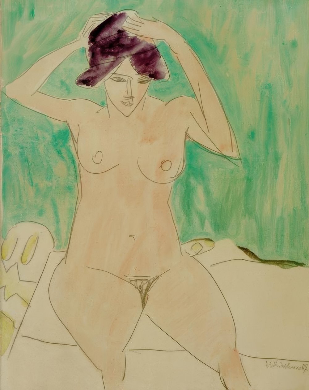 Žena v klobouku - dodo od Ernst Ludwig Kirchner