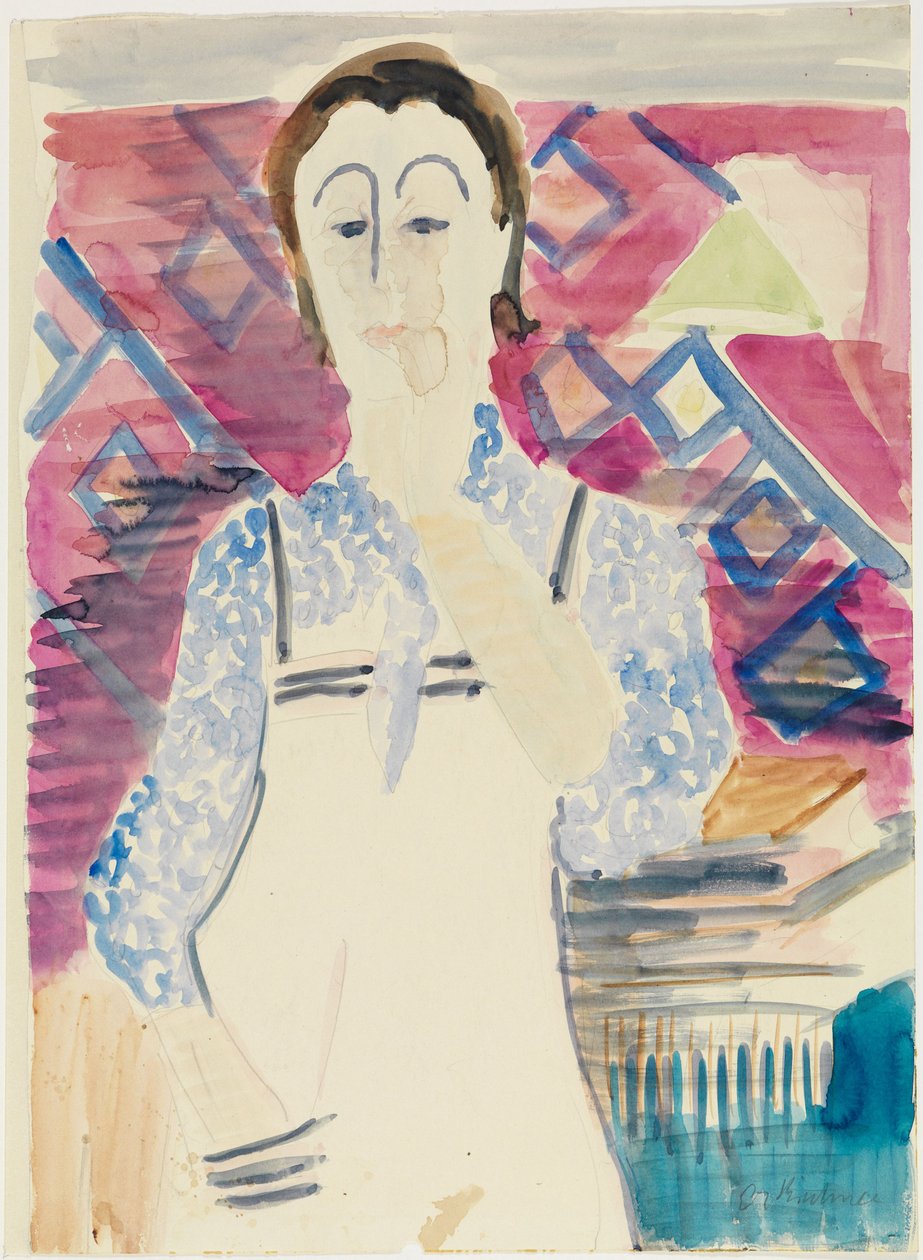 Žena se zástěrou (Erna Kirchner) od Ernst Ludwig Kirchner