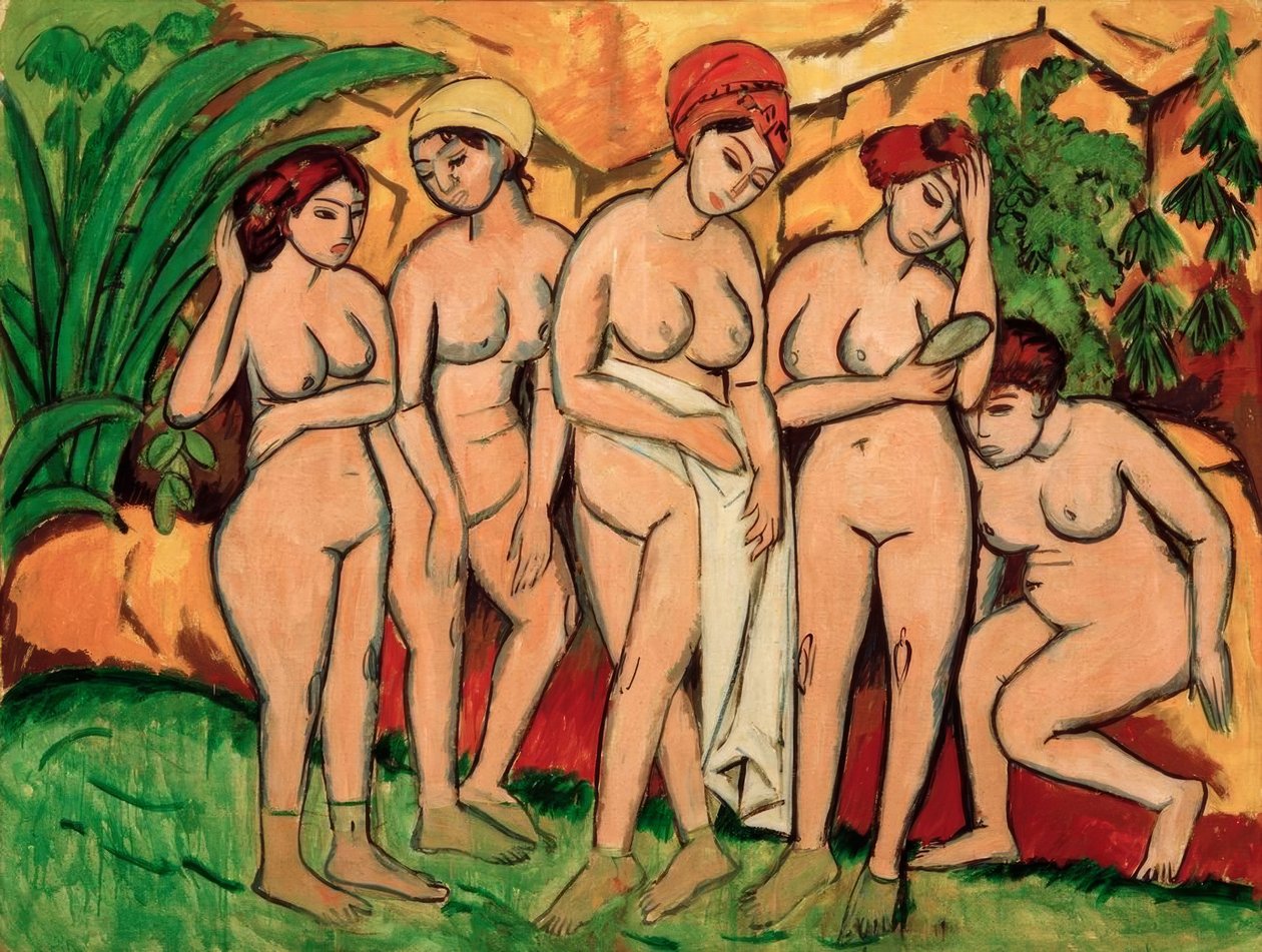 Ženy ve vaně od Ernst Ludwig Kirchner
