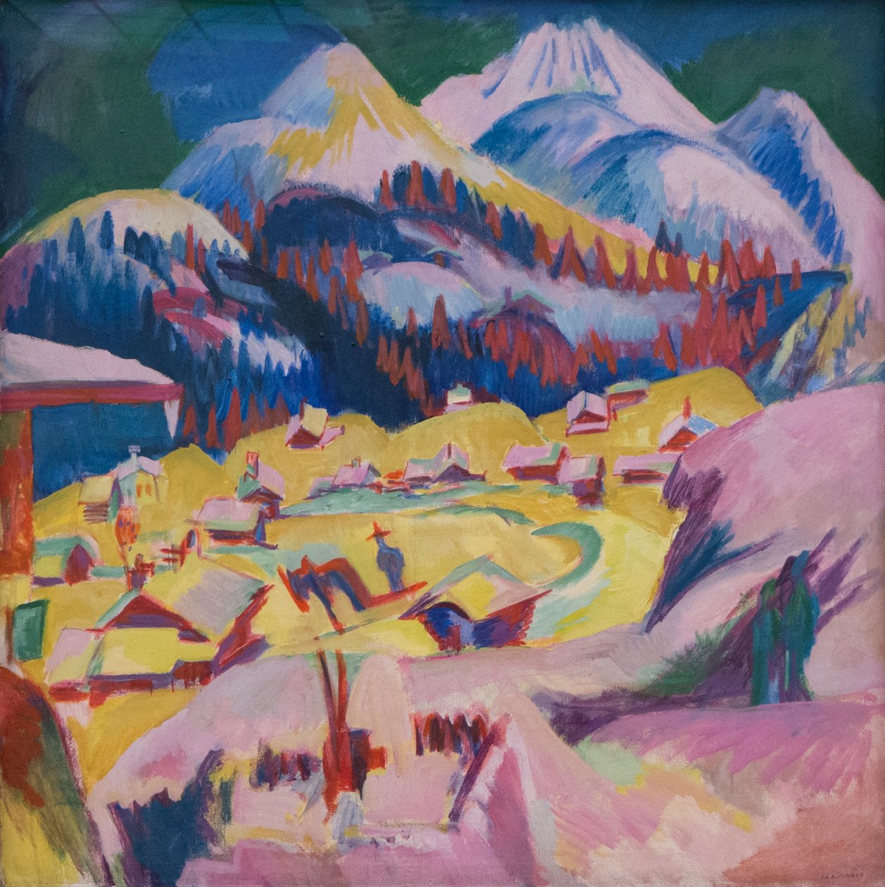 Frauenkirch v zimě, 1918-1919. od Ernst Ludwig Kirchner