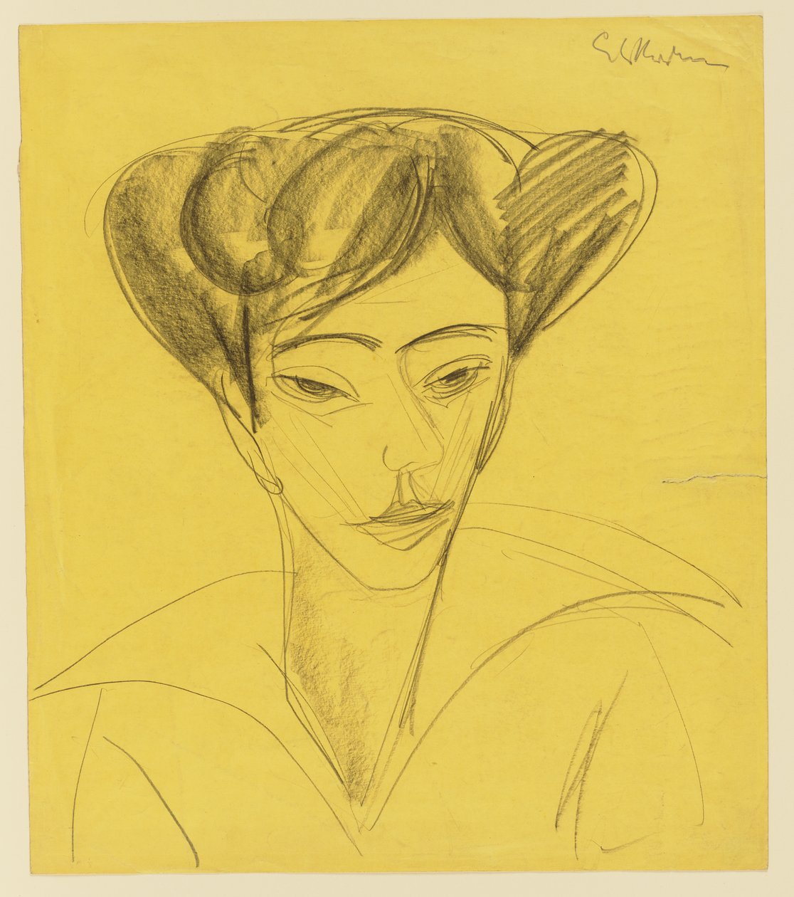 Hlava ženy od Ernst Ludwig Kirchner