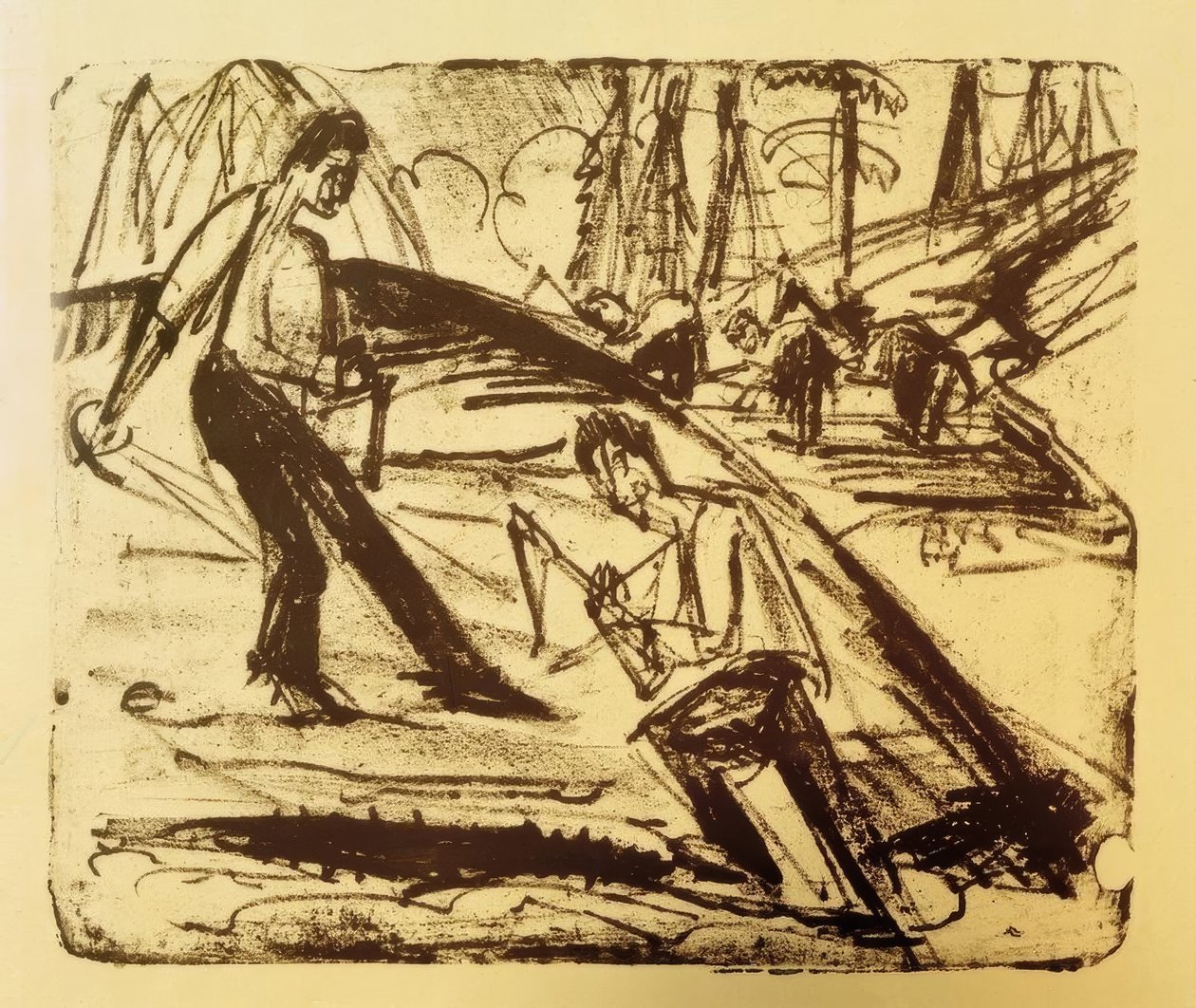 Jarní práce od Ernst Ludwig Kirchner