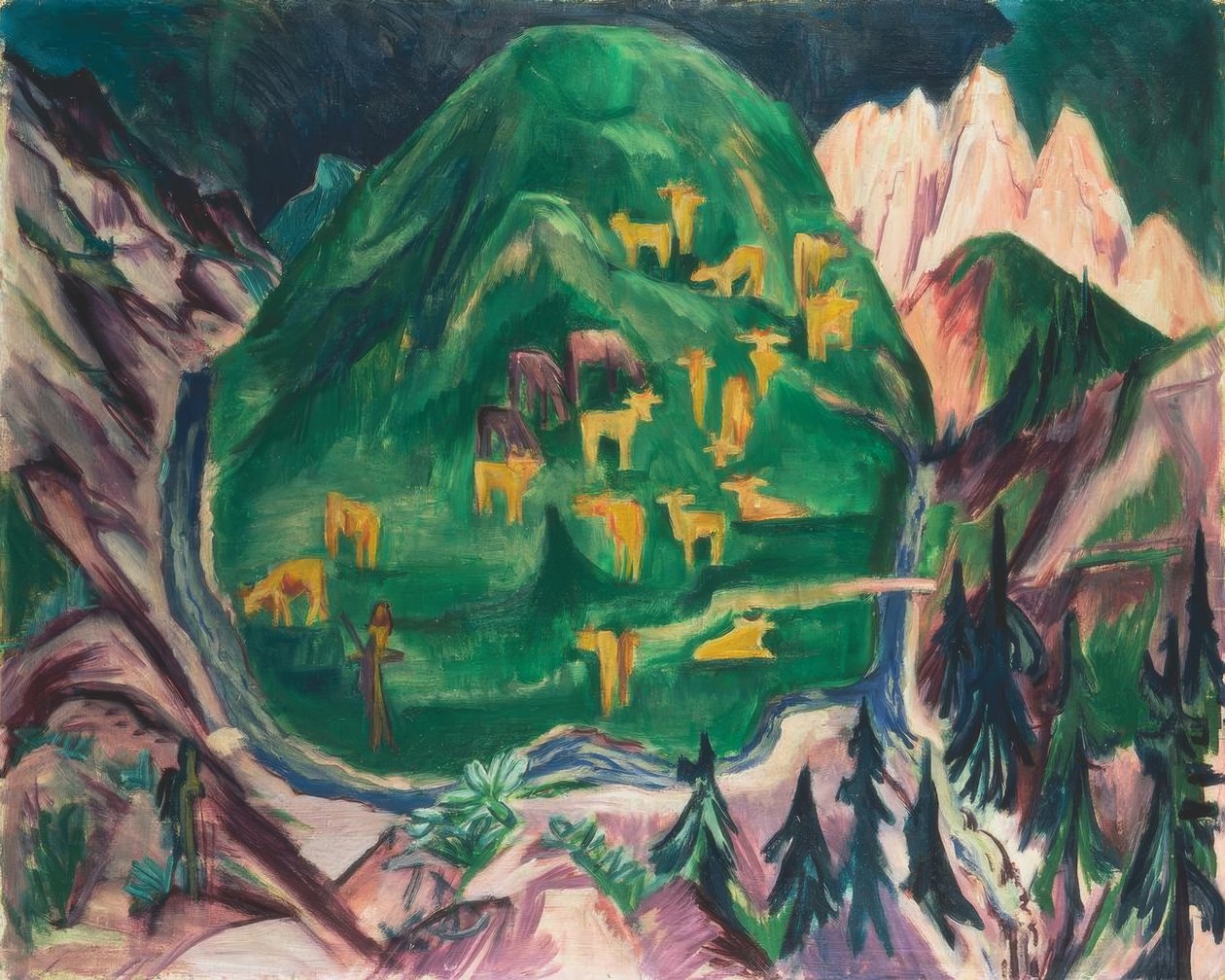 Pastvina Galtvieh od Ernst Ludwig Kirchner