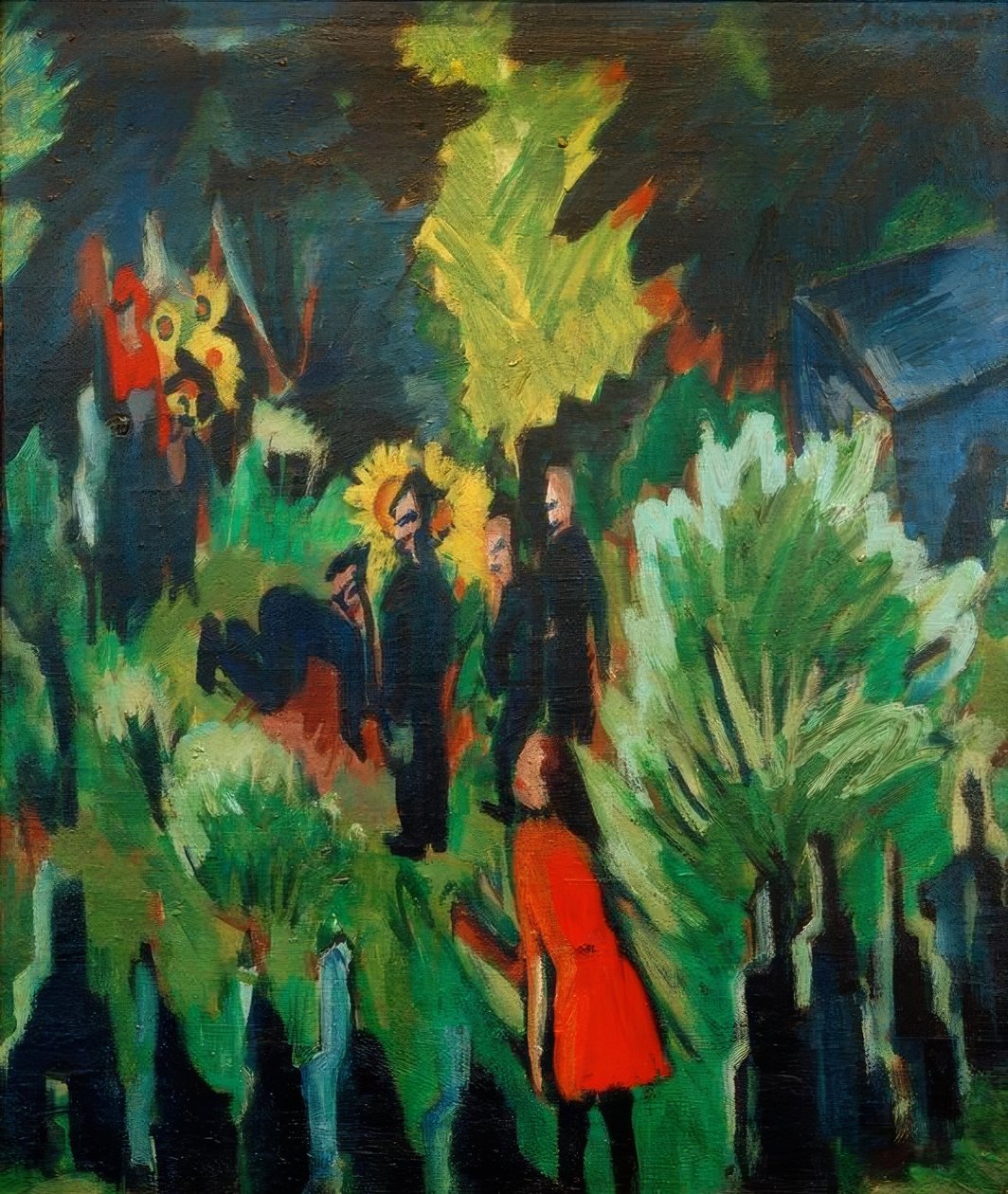 Graefova zahrada v Jeně od Ernst Ludwig Kirchner