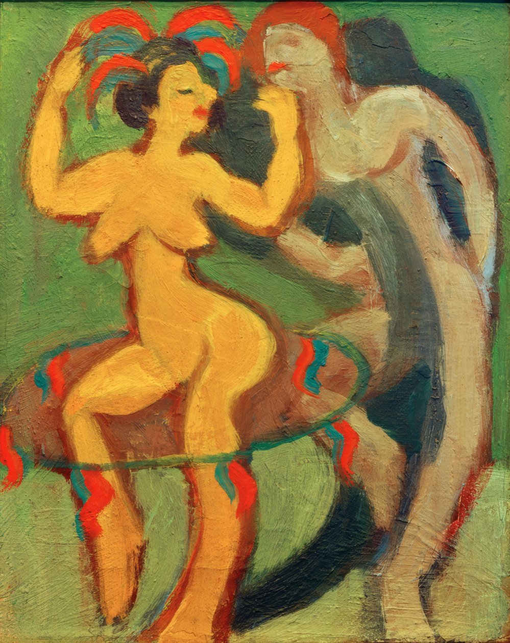 Žlutá tanečnice s šedým partnerem od Ernst Ludwig Kirchner