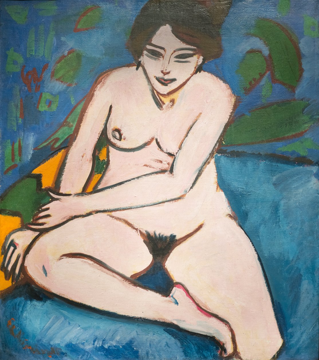Německy: Akt na modré zemi Akt na modré zemi od Ernst Ludwig Kirchner
