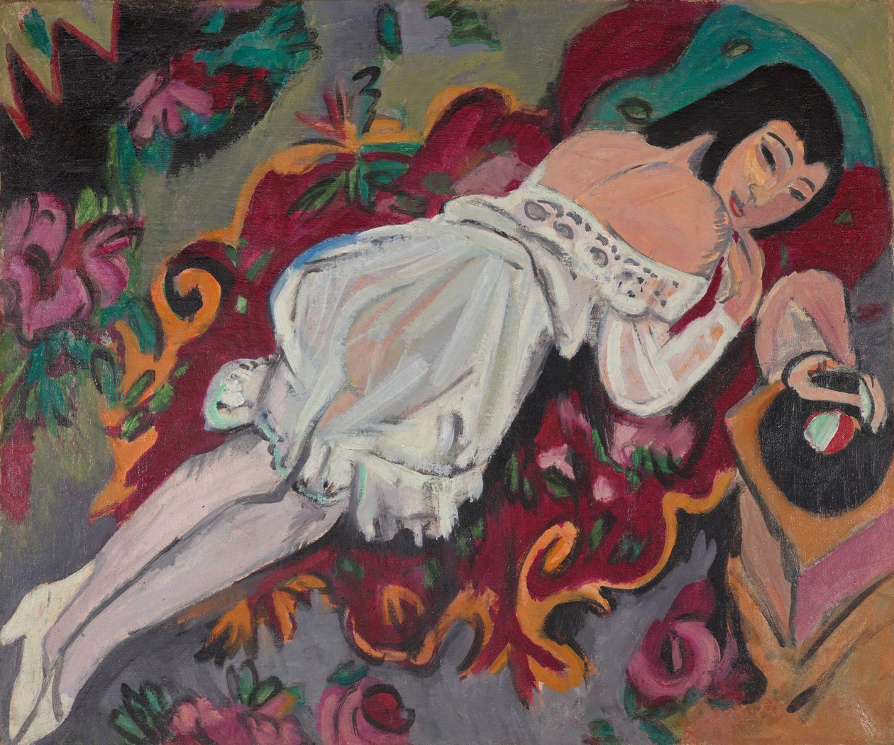 Dívka v bílé košilce od Ernst Ludwig Kirchner