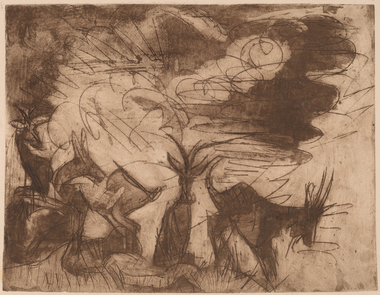 Kozy a mraky od Ernst Ludwig Kirchner