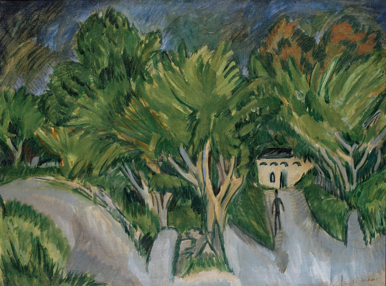 Dům pod stromy (Fehmarn) od Ernst Ludwig Kirchner