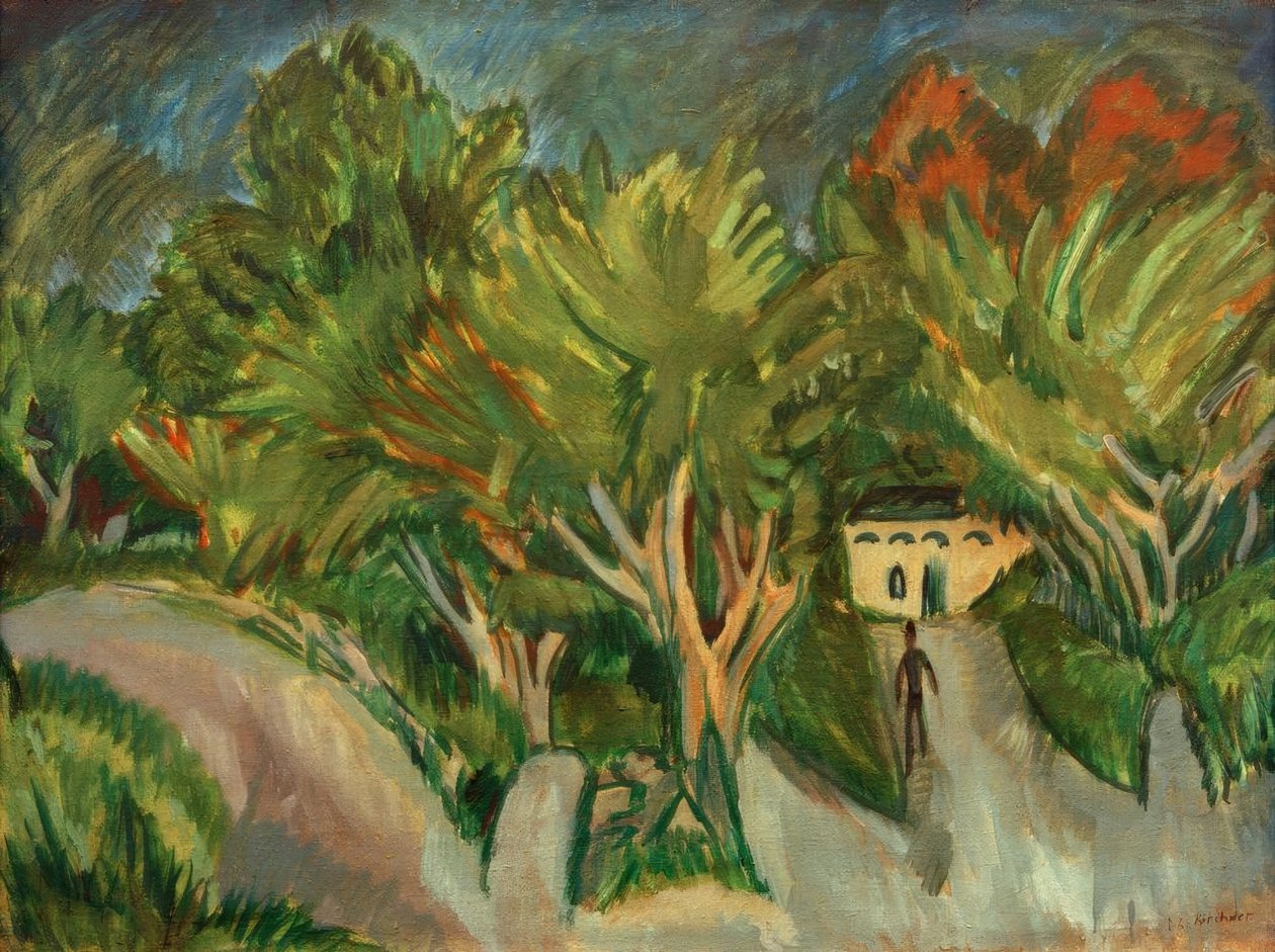 Dům pod stromy (Fehmarn) od Ernst Ludwig Kirchner