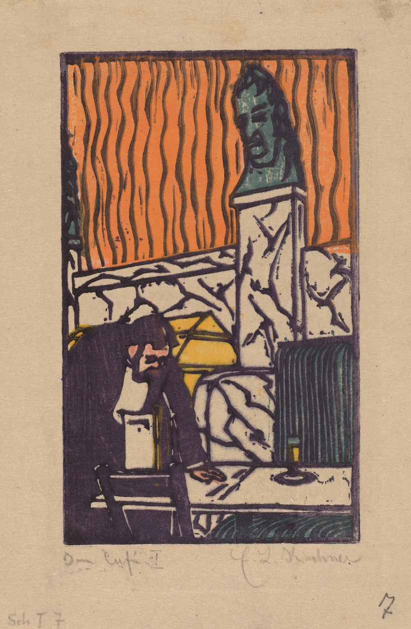 Hlavní číšník v kavárně od Ernst Ludwig Kirchner
